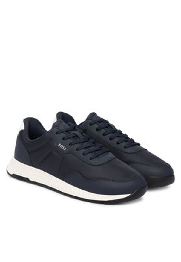 BOSS Sneakersy Titanium 50536481 Granatowy. Kolor: niebieski. Materiał: materiał