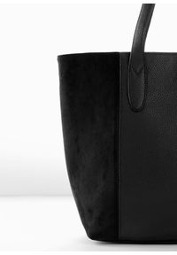 bonprix - Torba shopper. Kolor: czarny. Wzór: gładki. Materiał: skórzane #3
