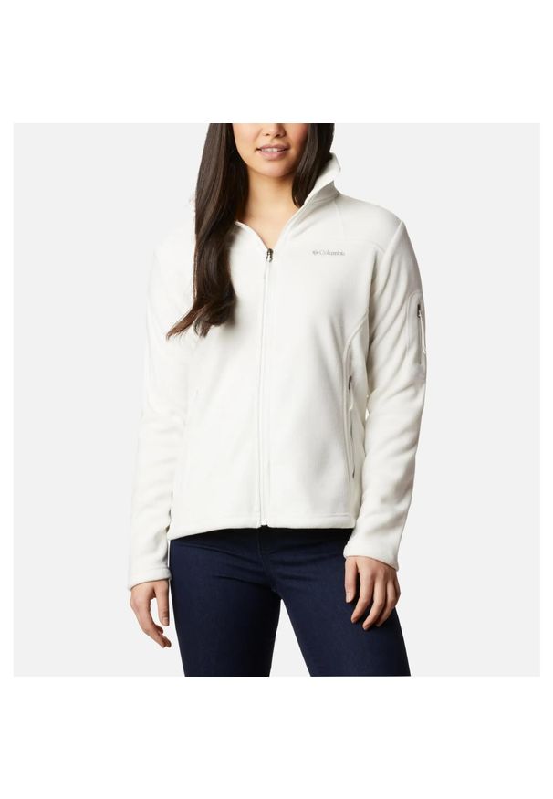 columbia - Bluza polarowa turystyczna damska Columbia Fast Trek II. Kolor: biały. Materiał: polar. Sport: turystyka piesza