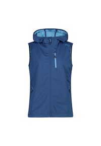 Kurtka z kapturem damska CMP. Typ kołnierza: kaptur. Kolor: niebieski. Sport: turystyka piesza #1