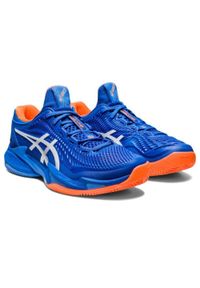 Buty tenisowe męskie Asics Court FF 3 Clay Novak. Kolor: niebieski. Sport: tenis