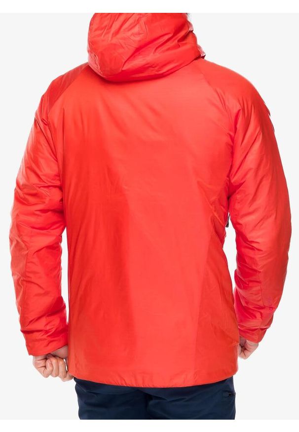 Kurtka ocieplana męska Houdini Dunfri. Kolor: czerwony. Sport: turystyka piesza
