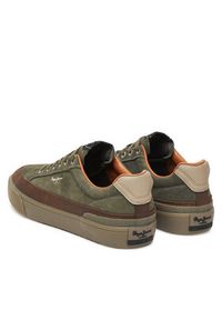 Pepe Jeans Sneakersy Ben Evolution M PMS300001 Khaki. Kolor: brązowy. Materiał: zamsz, skóra