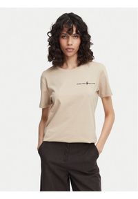 Beverly Hills Polo Club T-Shirt P-SS26W-TS085 Beżowy Regular Fit. Typ kołnierza: polo. Kolor: beżowy. Materiał: bawełna #1