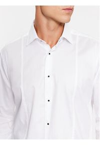 Karl Lagerfeld - KARL LAGERFELD Koszula 605036 534602 Biały Modern Fit. Typ kołnierza: dekolt w karo. Kolor: biały. Materiał: bawełna