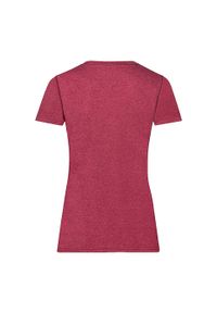 FRUIT OF THE LOOM - Koszulka Damska Valueweight Heather T-shirt. Kolor: czerwony