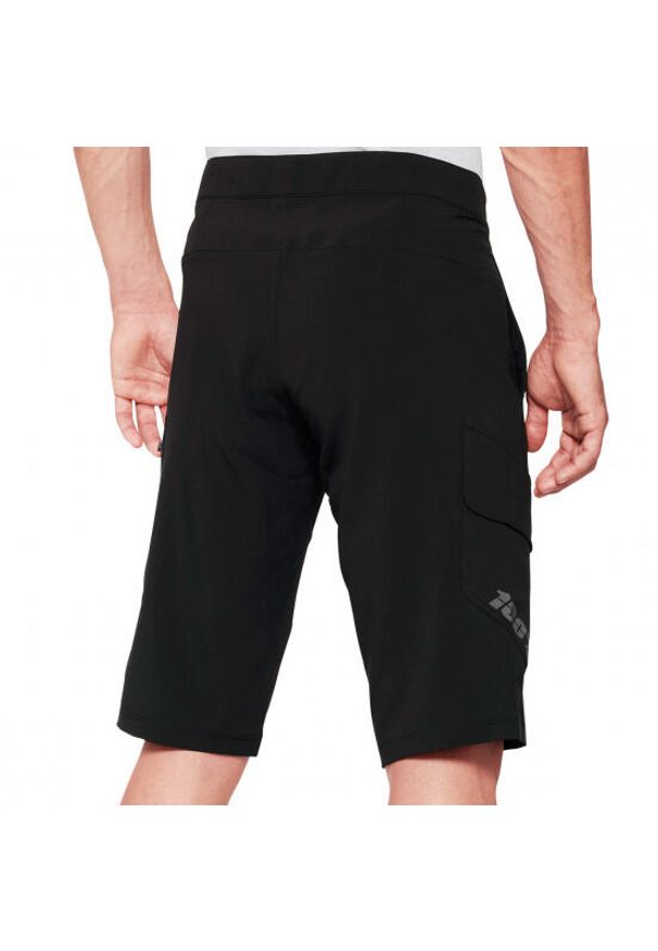 Spodenki rowerowe męskie 100% Ridecamp Shorts W/ Liner. Kolor: czarny