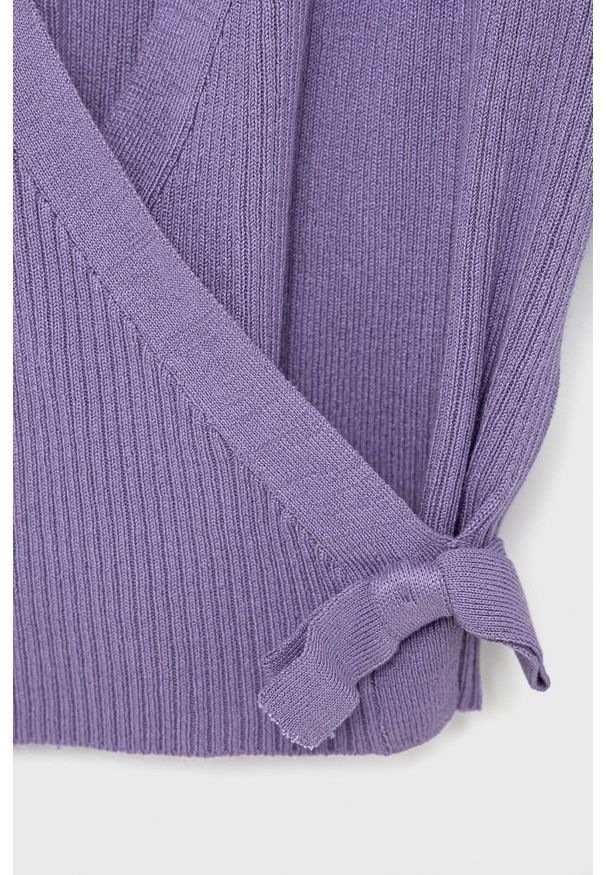 Kids Only sweter dziecięcy kolor fioletowy lekki. Okazja: na co dzień. Kolor: fioletowy. Materiał: materiał, dzianina, wiskoza. Styl: casual