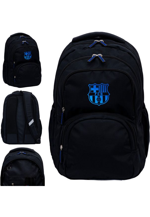 Plecak szkolny FC Barcelona czarny AB330 3 komorowy 20l ASTRABAG. Kolor: czarny