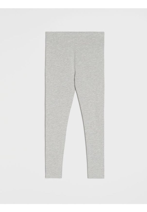 Sinsay - Bawełniane legginsy basic - szary. Kolor: szary. Materiał: bawełna