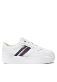 TOMMY HILFIGER - Tommy Hilfiger Sneakersy FW0FW08348 Biały. Kolor: biały. Materiał: skóra #1