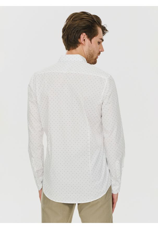 PAKO LORENTE – Elegancka koszula męska w delikatny wzorek P24SF-1X-021-B-S - Pako Lorente. Okazja: na co dzień. Materiał: jeans, elastan. Styl: elegancki