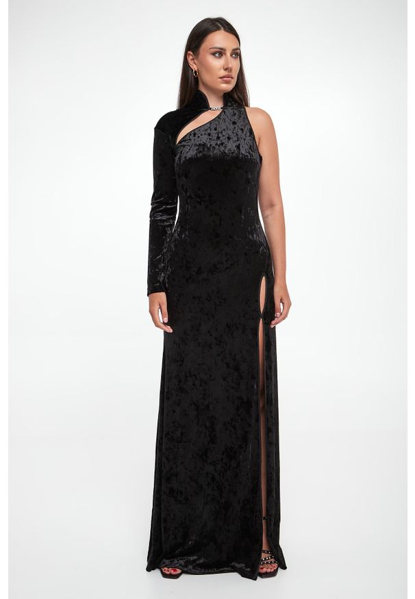 Versace Jeans Couture - Sukienka welurowa VERSACE JEANS COUTURE. Materiał: welur