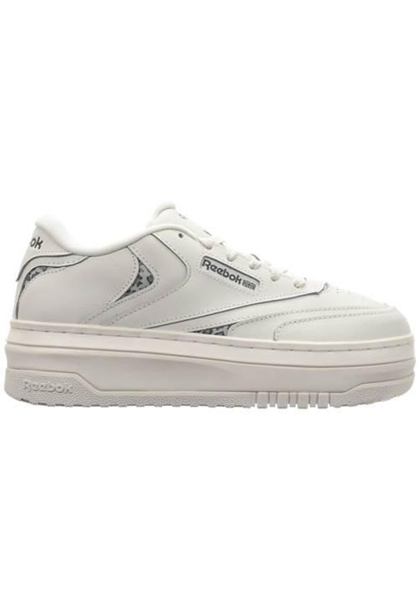 Buty do chodzenia damskie Reebok Club C Extra. Zapięcie: sznurówki. Kolor: biały. Materiał: tkanina, materiał, skóra, syntetyk. Szerokość cholewki: normalna. Model: Reebok Club. Sport: turystyka piesza