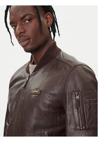 Aeronautica Militare Kurtka skórzana 252PN0958UPL00305 Brązowy Regular Fit. Kolor: brązowy. Materiał: skóra #2