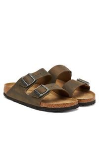 Birkenstock Klapki Arizona Sfb 1019377 Khaki. Kolor: brązowy. Materiał: skóra #3