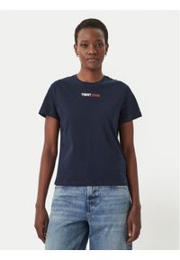 Tommy Jeans T-Shirt DW0DW22277 Granatowy Regular Fit. Kolor: niebieski. Materiał: bawełna #1