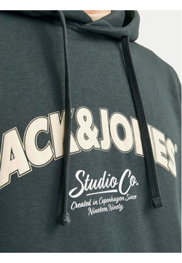 Jack & Jones - Jack&Jones Bluza Bronx 12262919 Zielony Regular Fit. Kolor: zielony. Materiał: bawełna