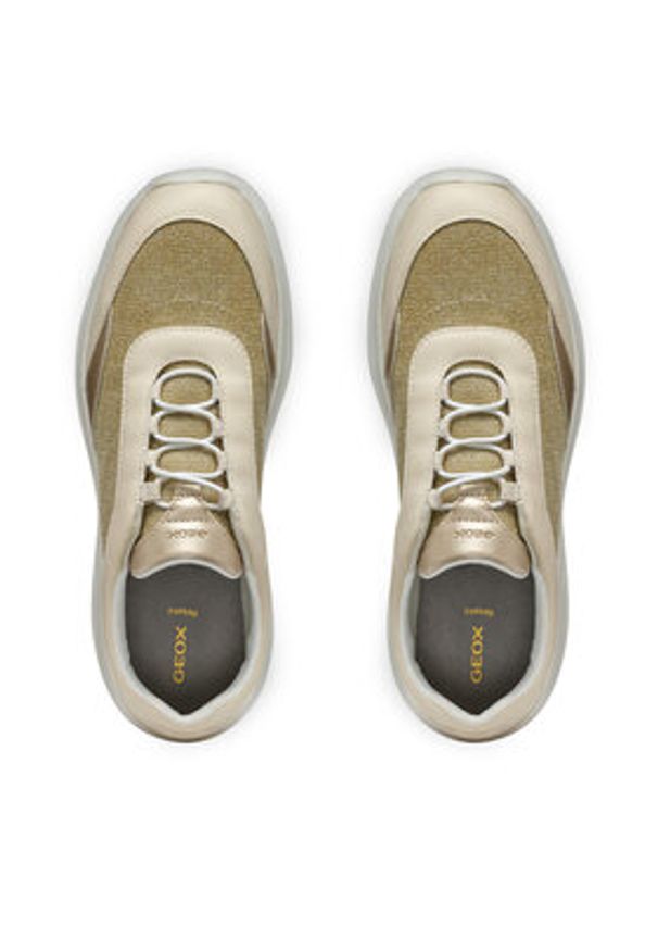 Geox Sneakersy D Plummery D55YNA 0LYBC C2L1S Złoty. Kolor: złoty. Materiał: skóra
