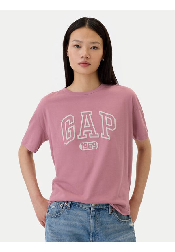 GAP - Gap T-Shirt 500012-03 Różowy Oversize. Kolor: różowy. Materiał: bawełna