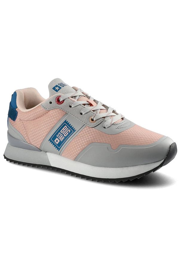 Big-Star - Pomarańczowe Sneakersy Big Star Damskie Półbuty. Okazja: na co dzień. Kolor: pomarańczowy. Materiał: syntetyk, materiał. Szerokość cholewki: normalna