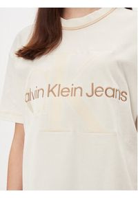 Calvin Klein Jeans T-Shirt Hero Monologo J20J222974 Écru Boyfriend Fit. Materiał: bawełna #5