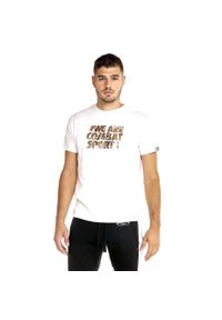 LEONE 1947 APPAREL - T-shirt męski Leone z krótkim rękawem Winter Gold. Kolor: biały. Materiał: tkanina. Długość rękawa: krótki rękaw. Długość: krótkie. Sport: fitness