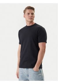 Karl Lagerfeld - KARL LAGERFELD T-Shirt 755034 562235 Granatowy Regular Fit. Typ kołnierza: dekolt w karo. Kolor: niebieski. Materiał: bawełna #1