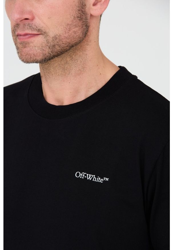 OFF-WHITE Czarny męski t-shirt, Rozmiar S. Kolor: czarny