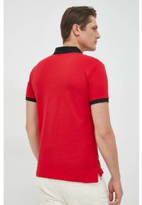 Polo Ralph Lauren polo bawełniane kolor czerwony gładki. Typ kołnierza: polo. Kolor: czerwony. Materiał: bawełna. Długość: krótkie. Wzór: gładki #3