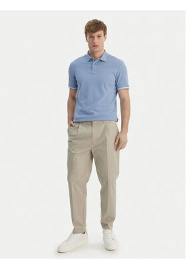 JOOP! Jeans Polo 15 JJJ-17Amare 30046012 Błękitny Modern Fit. Typ kołnierza: polo. Kolor: niebieski. Materiał: bawełna