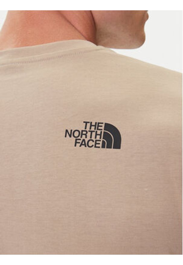 The North Face T-Shirt Fine NF0A8A6M Beżowy Regular Fit. Kolor: beżowy. Materiał: bawełna