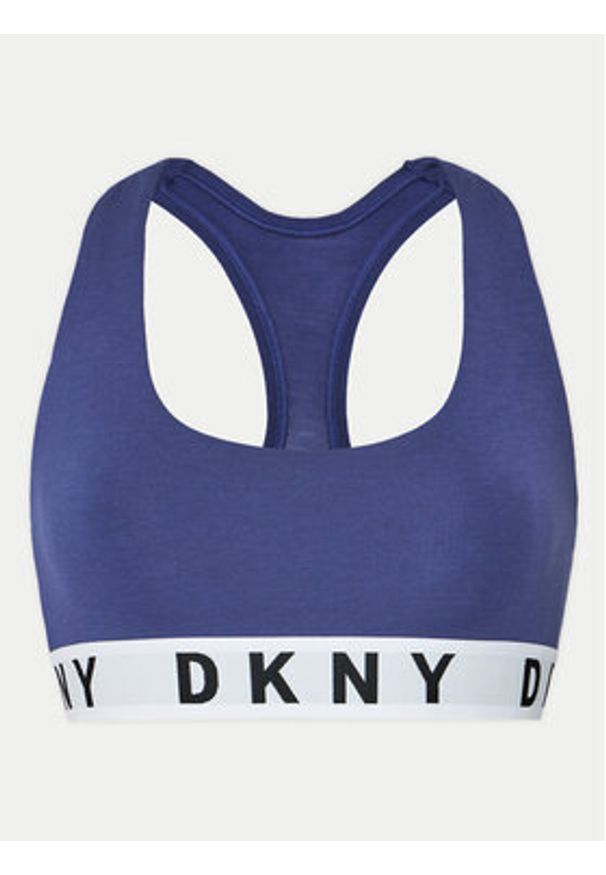 DKNY Biustonosz top DK4519 Niebieski. Kolor: niebieski. Materiał: bawełna