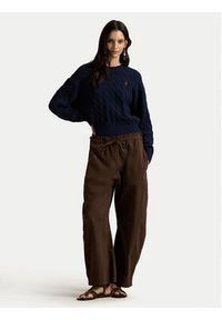 Polo Ralph Lauren Sweter 211A96245001 Granatowy Relaxed Fit. Typ kołnierza: polo. Kolor: niebieski. Materiał: bawełna #4