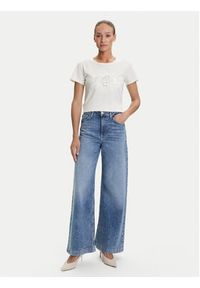 Liu Jo Sport T-Shirt TF5162 JS923 Écru Regular Fit. Materiał: bawełna. Styl: sportowy #3