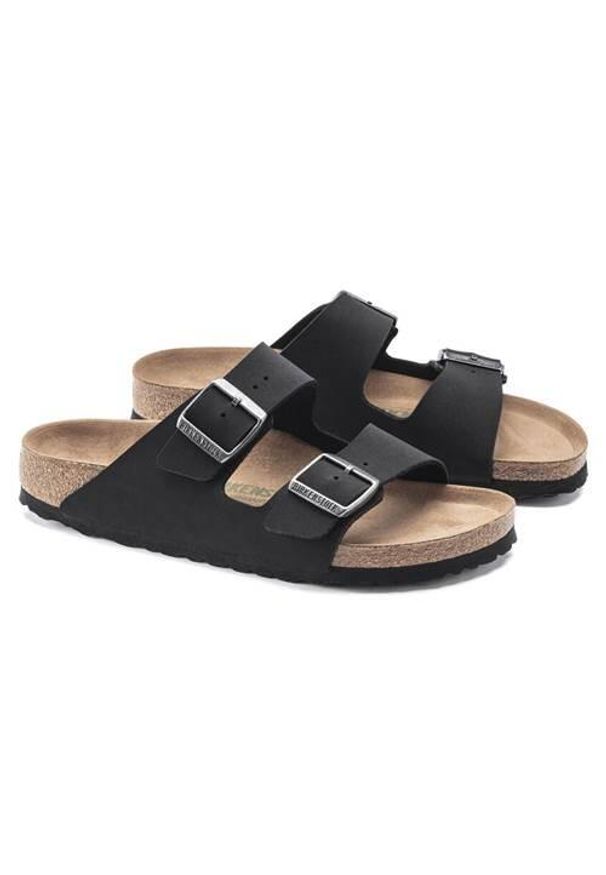 Klapki Birkenstock Arizona Bfbc. Zapięcie: bez zapięcia. Kolor: czarny. Materiał: guma, skóra, syntetyk, materiał. Szerokość cholewki: normalna. Sport: turystyka piesza
