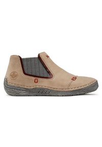 Rieker Sztyblety 52598-60 Beżowy. Kolor: beżowy. Materiał: skóra #6