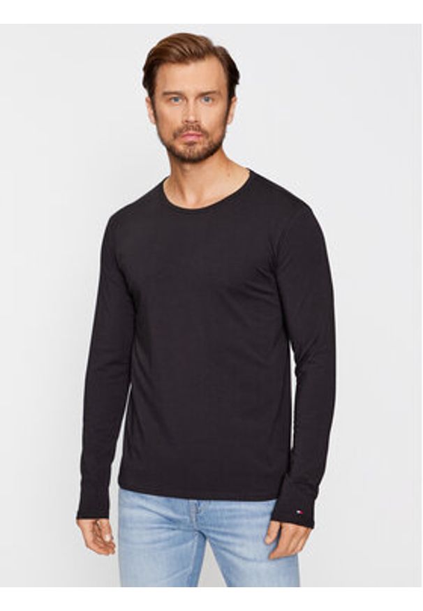 TOMMY HILFIGER - Tommy Hilfiger Komplet longsleeve UM0UM03022 Czarny Slim Fit. Kolor: czarny. Materiał: bawełna. Długość rękawa: długi rękaw