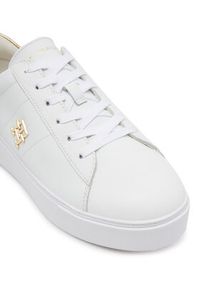 TOMMY HILFIGER - Tommy Hilfiger Sneakersy Platform Court Sneaker Metallics FW0FW08648 Biały. Kolor: biały. Materiał: skóra. Obcas: na platformie #3