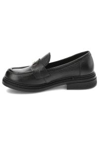 Czarne Mokasyny Armodo Eleganckie Obuwie Damskie. Okazja: na co dzień, do pracy. Zapięcie: klamry. Kolor: czarny. Materiał: skóra. Styl: elegancki #4