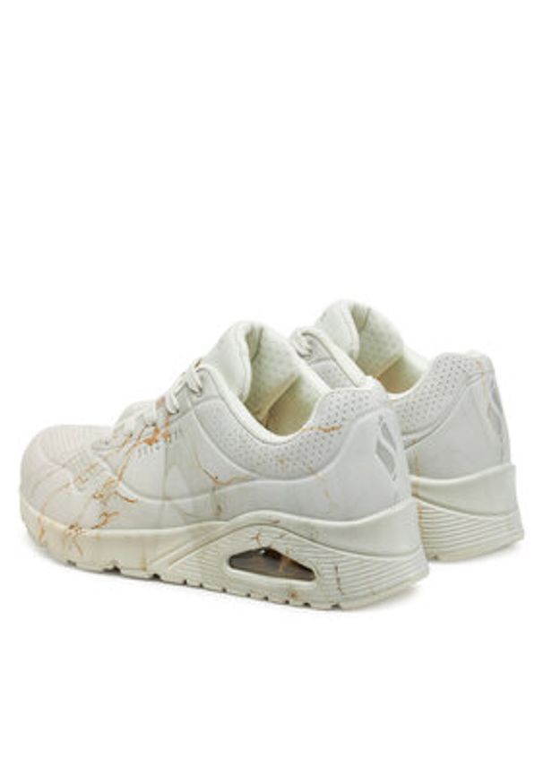 skechers - Skechers Sneakersy Street™ Uno 155584/OFWT Biały. Kolor: biały. Materiał: skóra