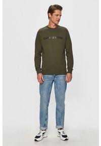 Calvin Klein Jeans - Bluza. Okazja: na co dzień. Kolor: zielony. Wzór: nadruk. Styl: casual #2