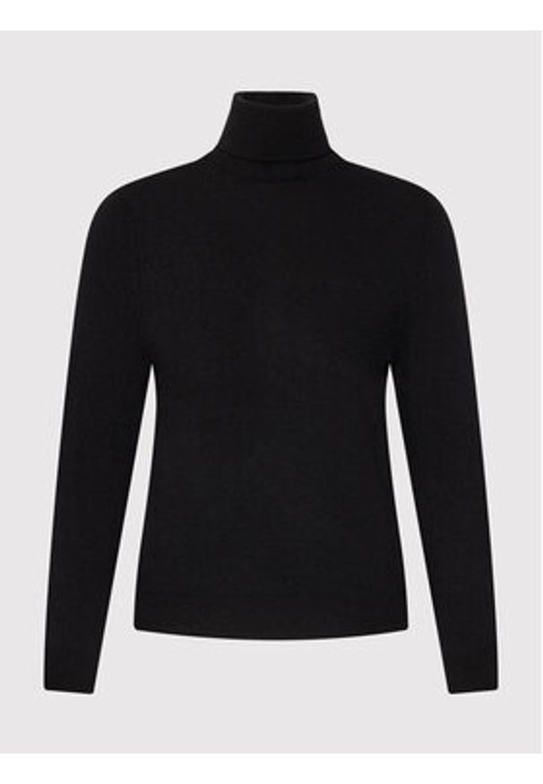 United Colors of Benetton - United Colors Of Benetton Golf 1002D2348 Czarny Regular Fit. Typ kołnierza: golf. Kolor: czarny. Materiał: wełna