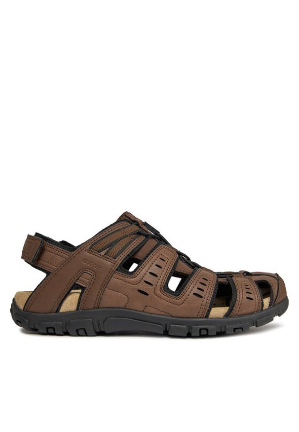 Geox Sandały Uomo Sandal Strada U4524C 000ME C6006 Brązowy. Kolor: brązowy. Materiał: skóra