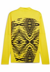 Puma - Męska bluza przedmeczowa z zamkiem 1/4 Borussia Dortmund PUMA. Kolor: żółty, wielokolorowy, czarny
