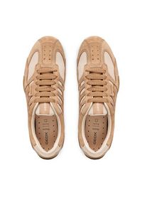 Geox Sneakersy D Snake Original D65B0A 01422 C1056 Beżowy. Kolor: beżowy. Materiał: skóra, zamsz #4