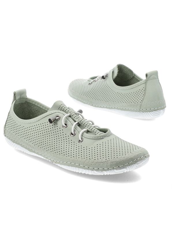 Zielone Półbuty Artiker Obuwie Damskie Ze Skóry Naturalnej. Okazja: na co dzień. Kolor: zielony. Materiał: skóra. Szerokość cholewki: normalna. Sezon: wiosna, lato. Styl: casual