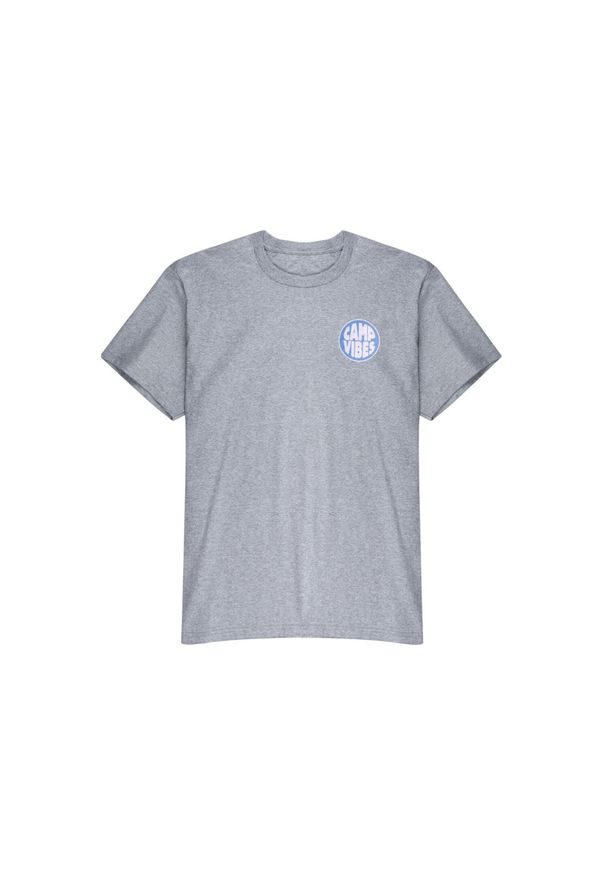 Koszulka turystyczna męska Poler Camp Vibes. Kolor: szary. Materiał: bawełna. Sport: turystyka piesza