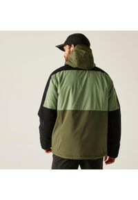 Regatta - Kurtka męska przejściowa ocieplana przeciwdeszczowa Maland. Kolor: zielony. Materiał: dzianina, puch. Wzór: melanż. Sport: turystyka piesza #2