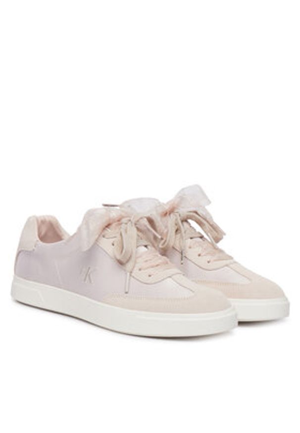 Calvin Klein Sneakersy Low Pro Cupsole Wt Satin Mix HW0HW03288 Brązowy. Kolor: brązowy. Materiał: materiał